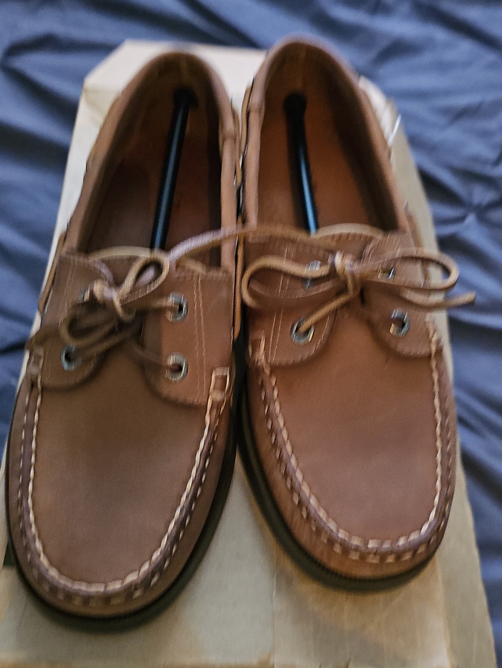 L.L. Bean Men's Tan Leather Boat Shoes